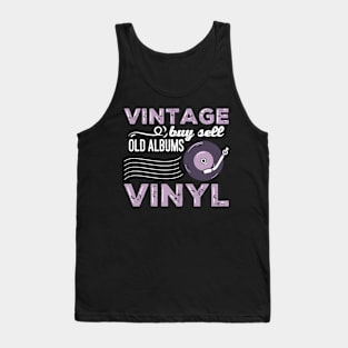 Vintage Buy Sell Old Albums Vinyl Tank Top